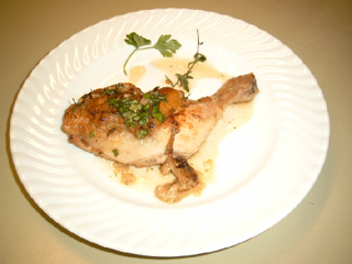 Hähnchenschenkelmit Zitrone