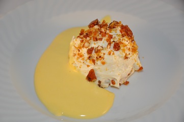 Krokanttörtchen mit Apfelweincreme 