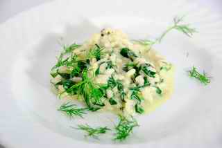 Limetten-Risotto mit Spinat und Mascarpone